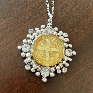 VIRGIN SAINTS & ANGELS CLOISTER PAX MEDALLION